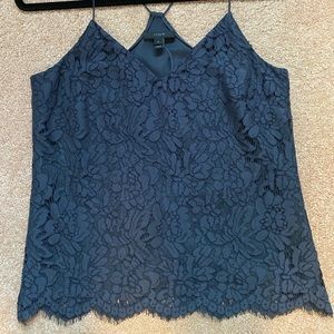 JCrew Slate Blue Lace Cami